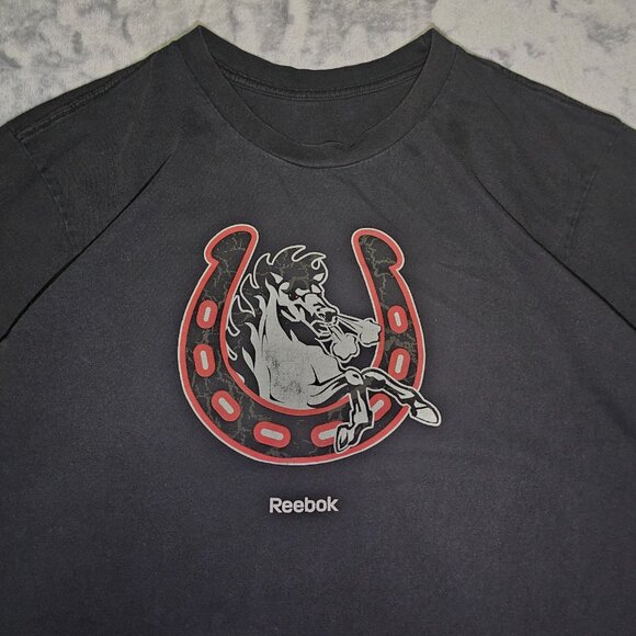 Y2K REBOOK CFL Calgary Stampeders NO TAG Men's Shirt Fits like a Regular Large - Picture 3 of 5